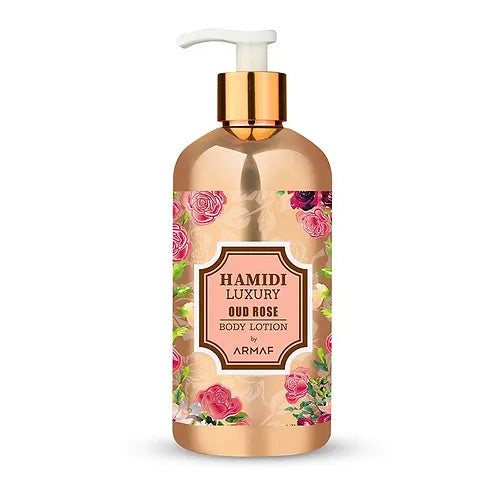 Hamidi Luxury Oud Rose 2pc Set .16.9 oz Body Lotion /16.9 oz Shower Gel