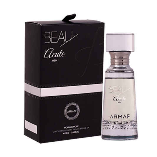 Armaf Beau Acute -Concentrated Luxury French Perfume Oil-0.68 Fl Oz For Men